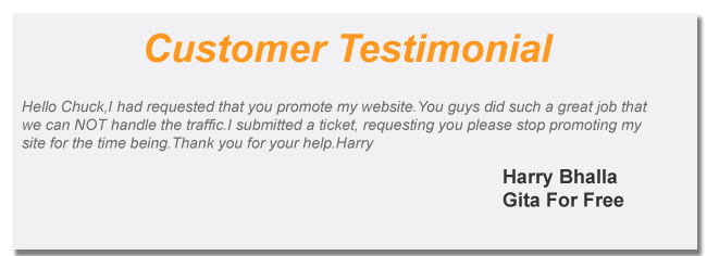testimonial from web design and hosting client